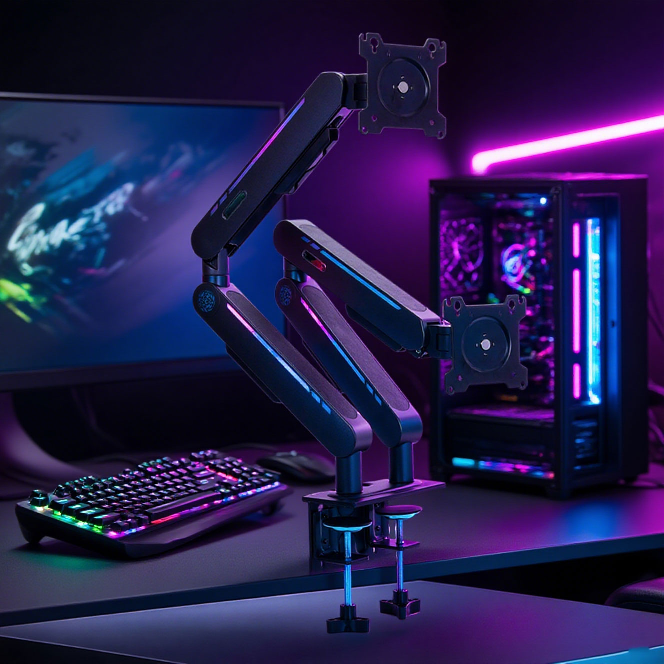 Новинка: Кронштейн для двух мо – обзор и цена Monitor Stand