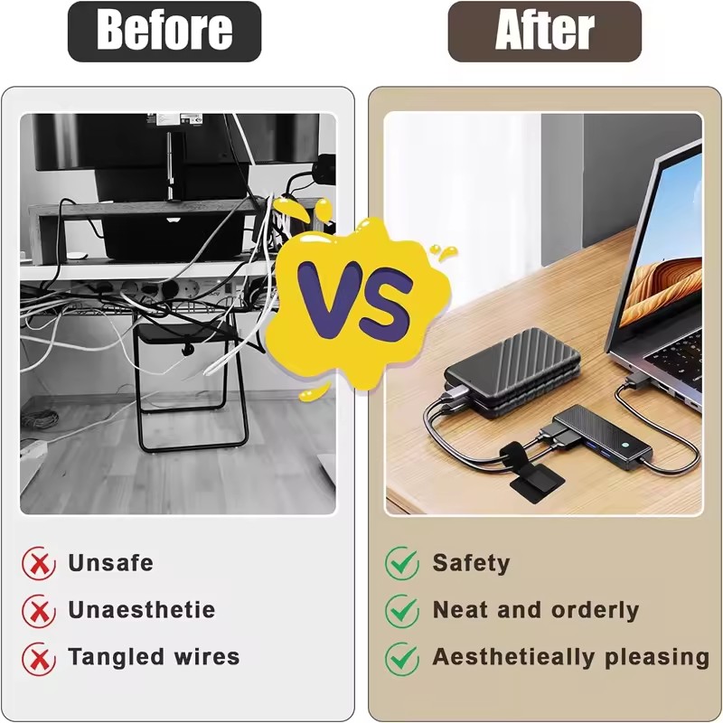 Клейкие кабельные стяжки для п – обзор и цена Desk Organizer