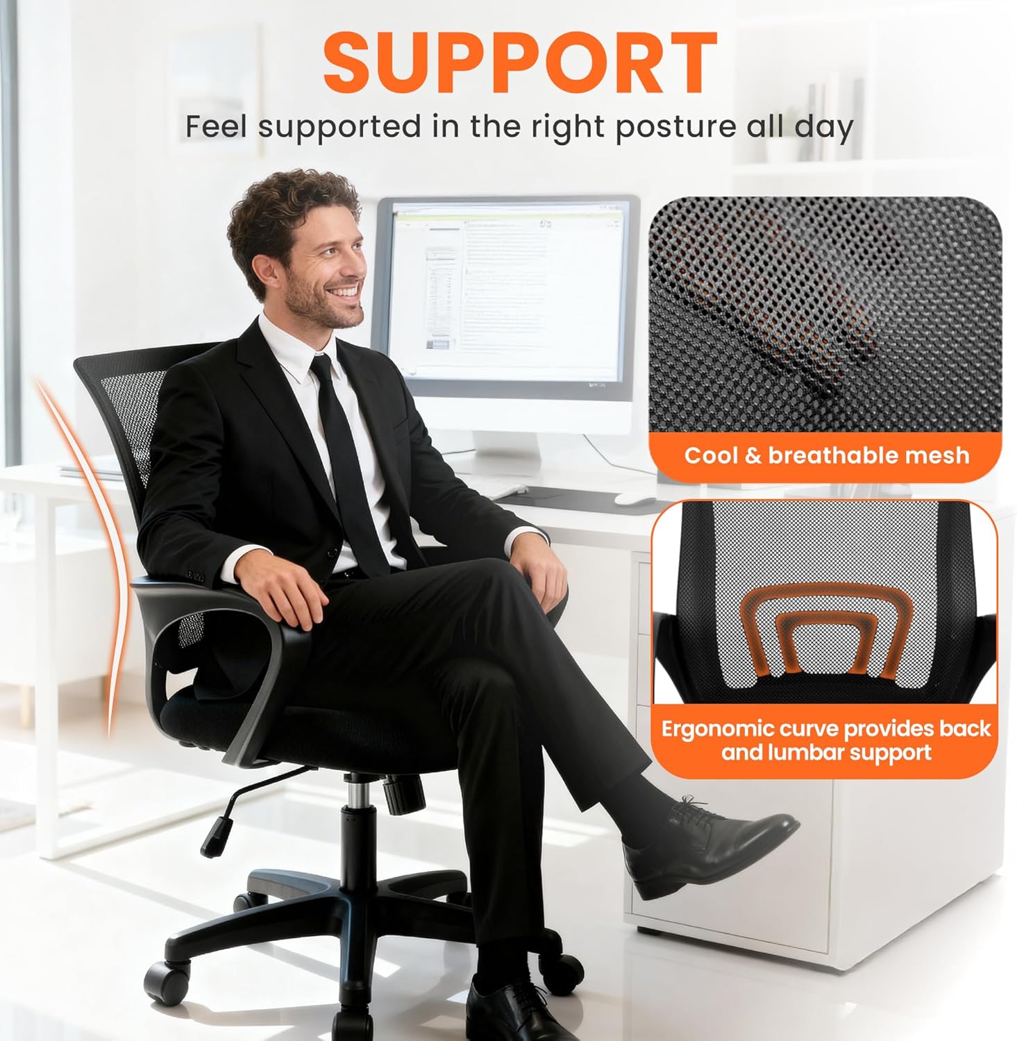 Эргономичное офисное кресло с  – обзор и цена Office Chair
